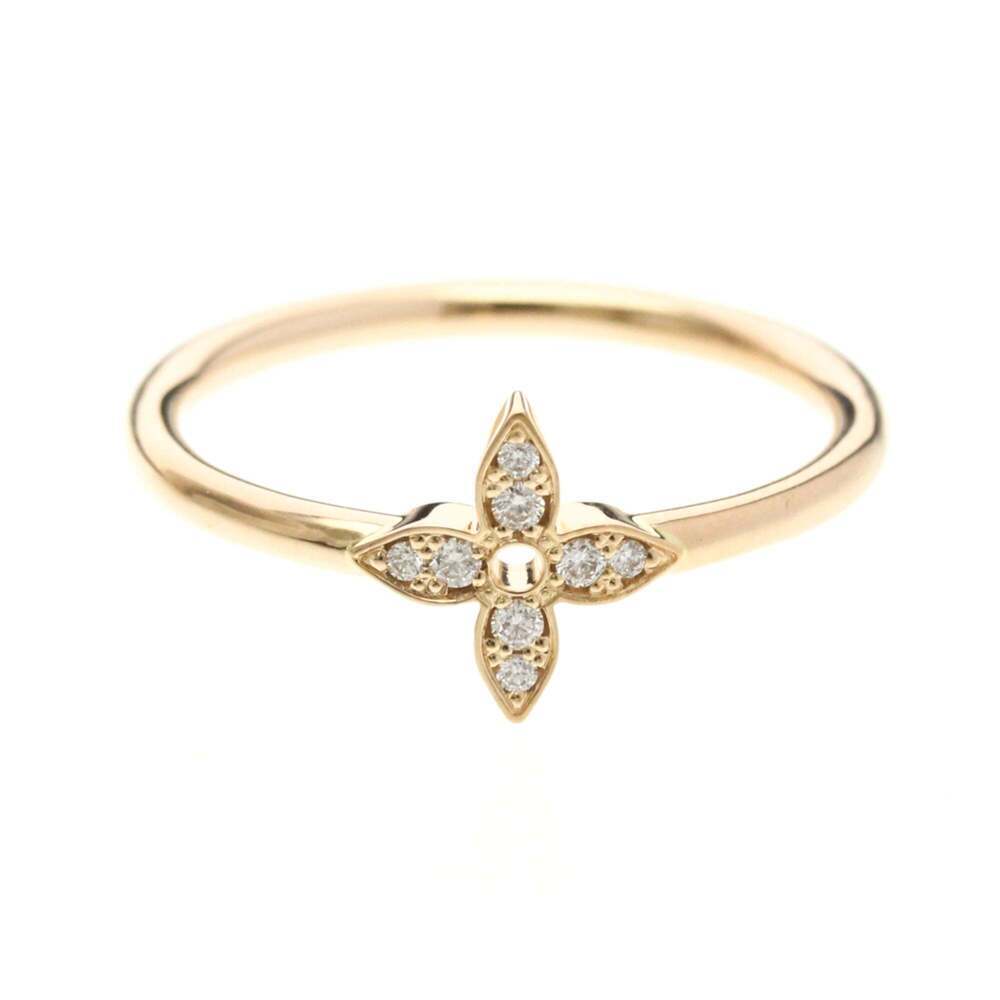LOUIS VUITTON 18k Gold Diamond Ring